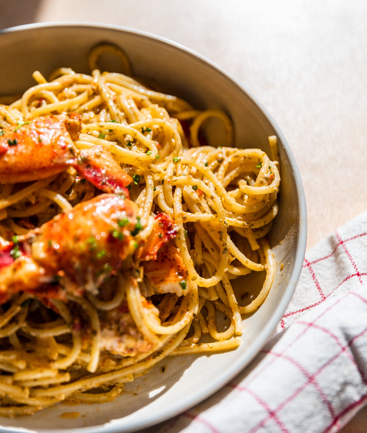Creamy Kelp and Lobster Pasta