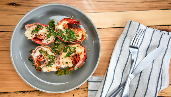 Lobster Tails with Kelp Chimichurri