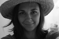 Haleigh Petroe; woman smiling in black and white