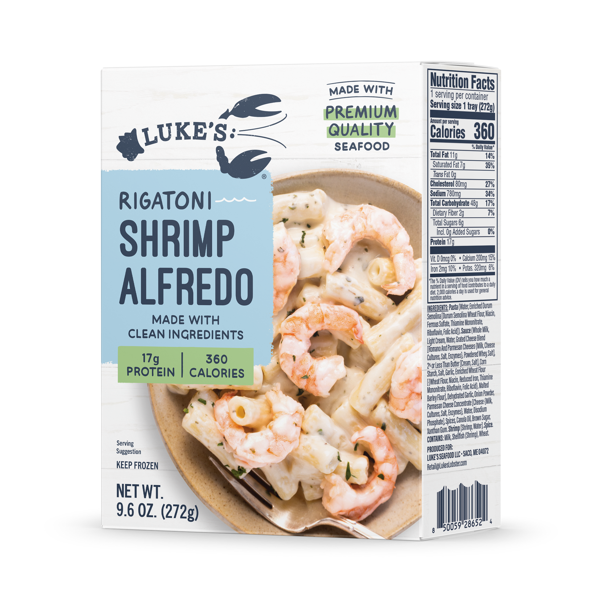 Load image into Gallery viewer, Rigatoni Shrimp Alfredo - Serves 1
