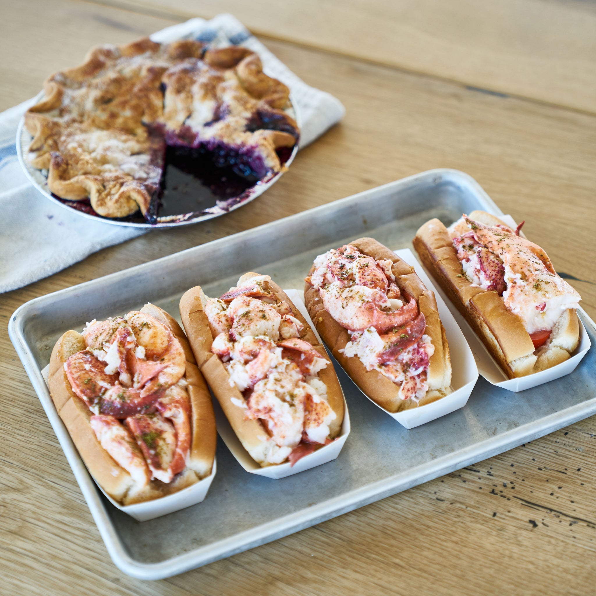 Load image into Gallery viewer, Lobster Rolls &amp; Blueberry Pie

